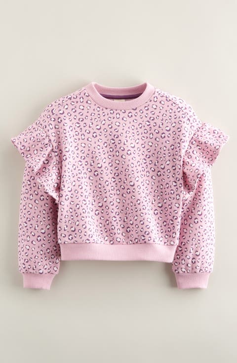 Kids' Ruffle Crewneck Sweatshirt (Toddler, Little Kid & Big Kid)