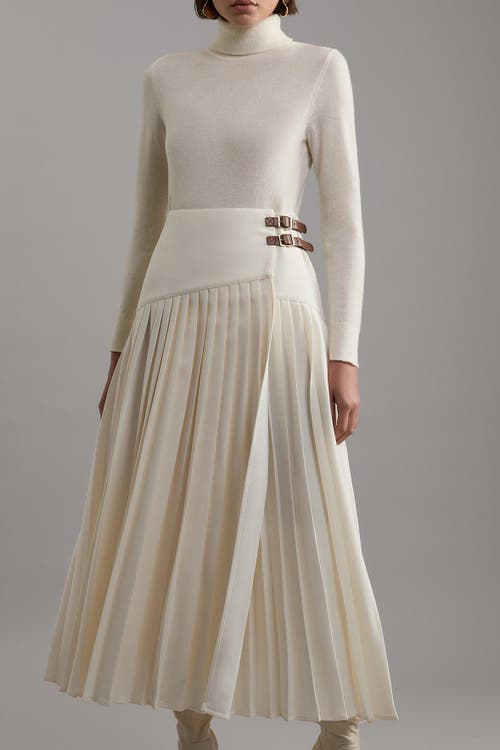 Karen Millen Buckle Detailed Maxi Skirt In White