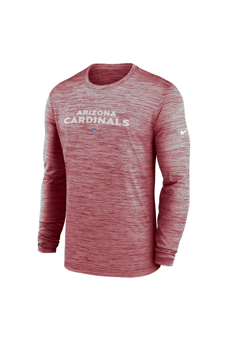 Men's Nike  Cardinal Arizona Cardinals Sideline Team Velocity Performance Long Sleeve T-Shirt, Alternate, color, Cardinal