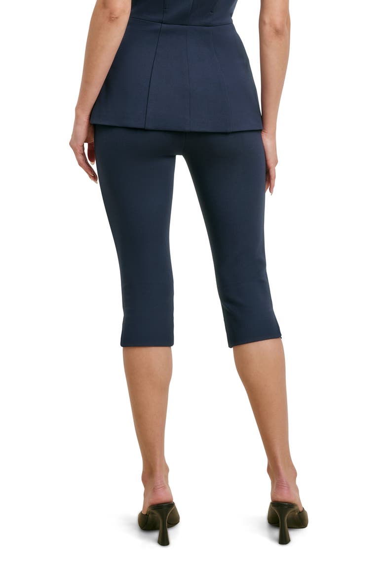 The Carrie Pedal Pusher Slit Hem Capri Pants, Alternate, color, NAVY