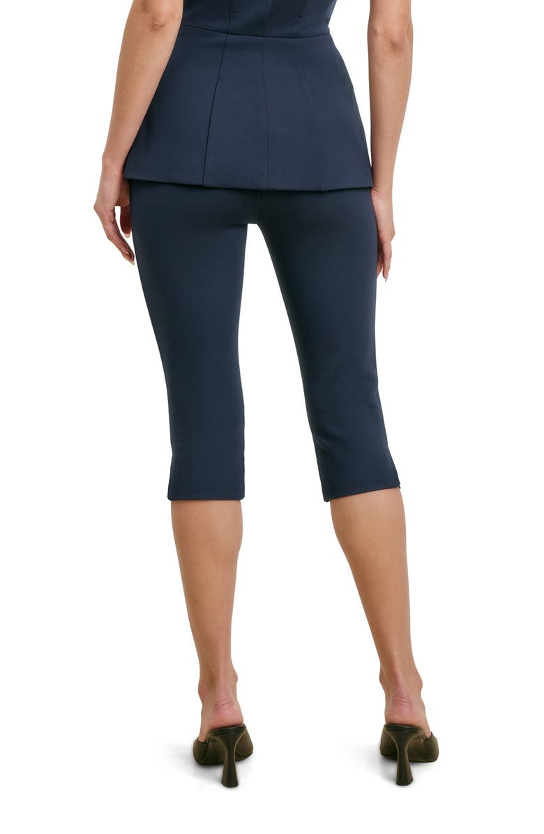 Favorite Daughter The Carrie Pedal Pusher Slit Hem Capri Pants, Alternate, color, Navy
