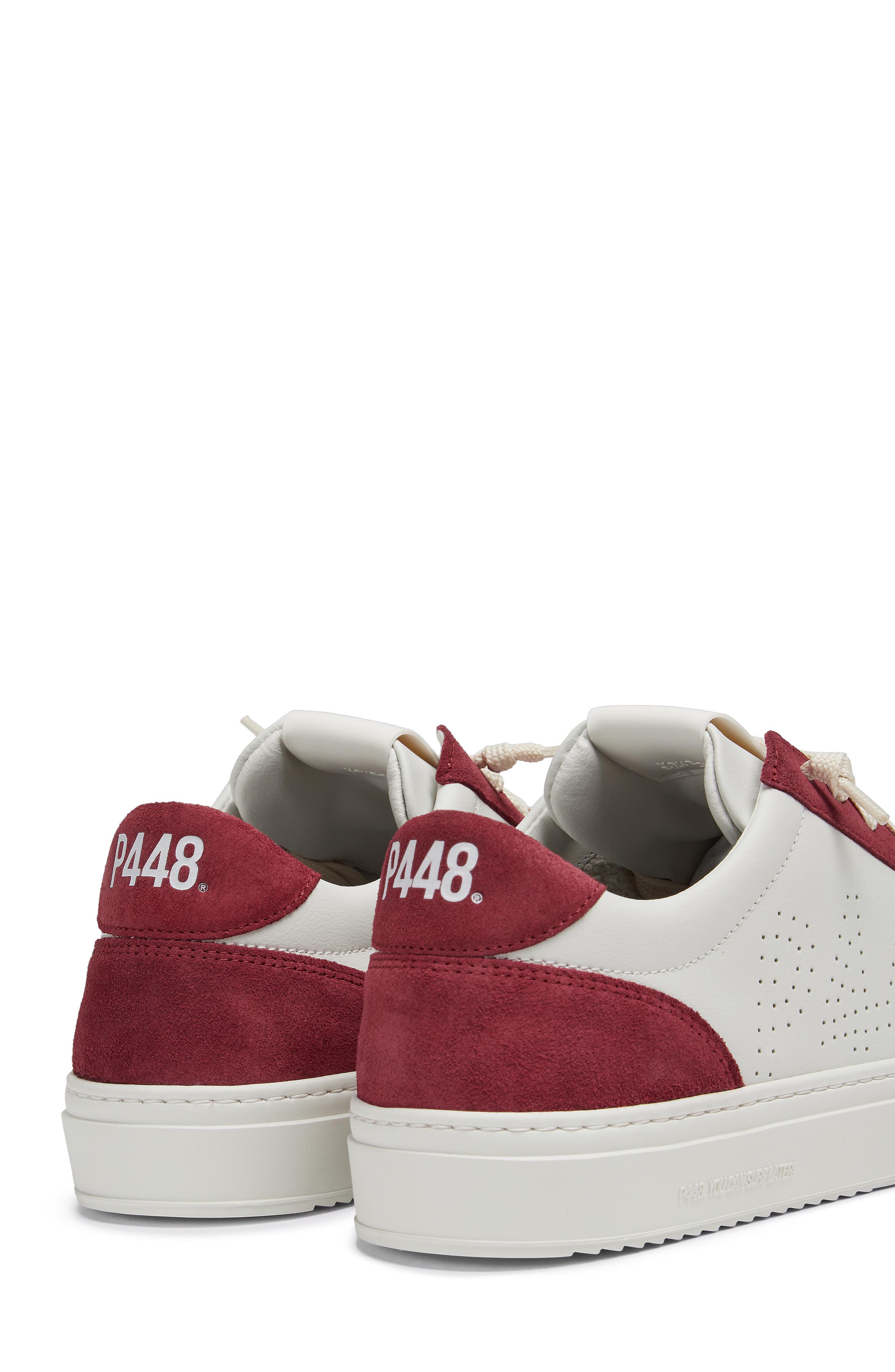 Perforated Sneaker, Alternate, color, PORP-WHITE