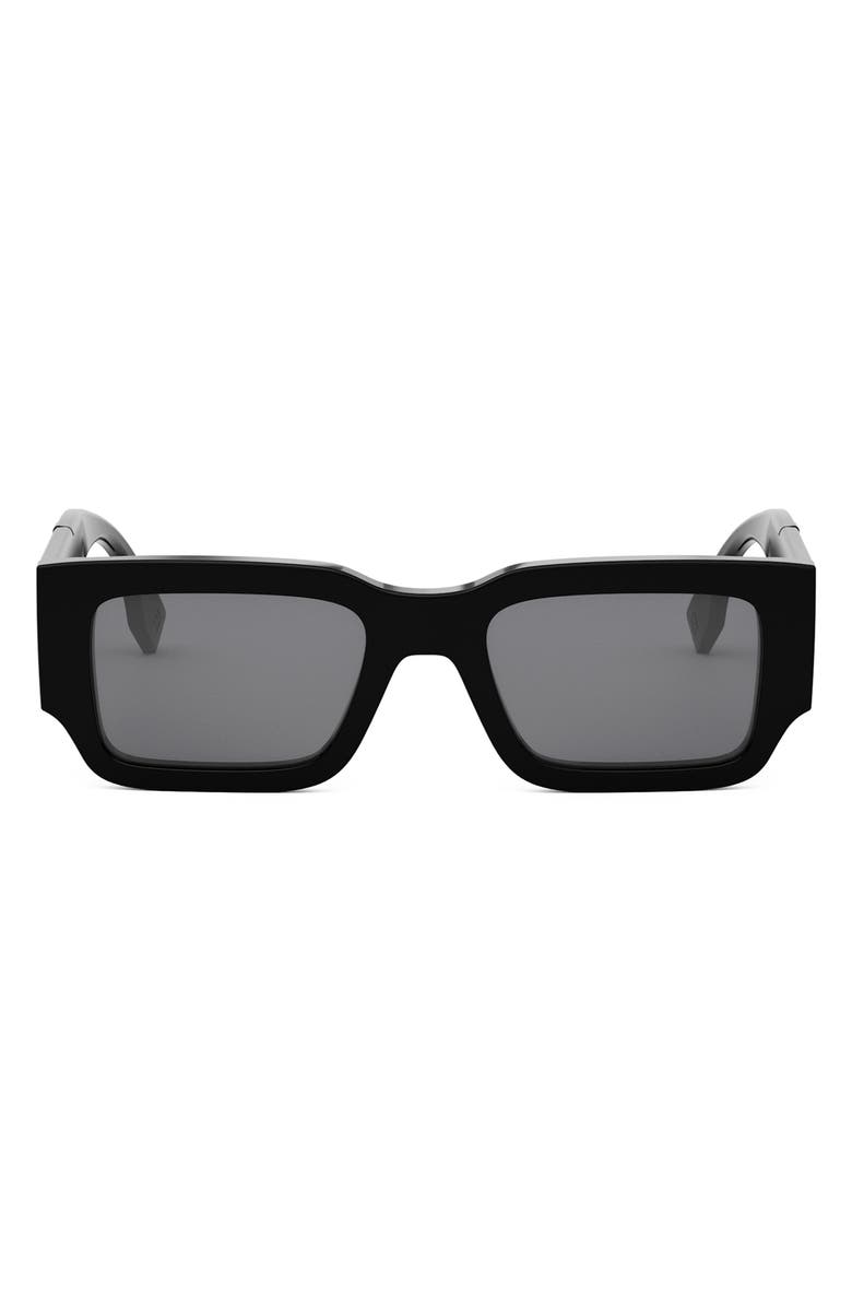 Fendi 'Fendi Diagonal 51mm Rectangular Sunglasses, Main, color,