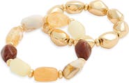 Nordstrom Set of 2 Faceted Bead Stretch Bracelets