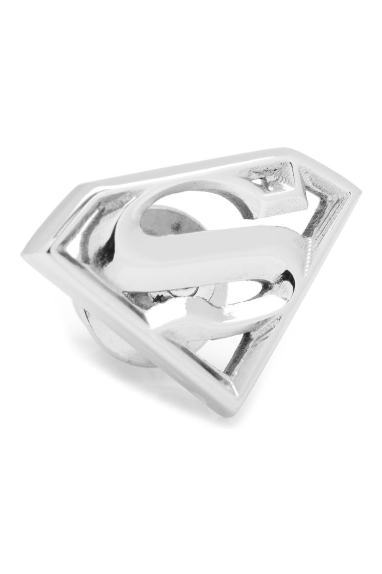 'Superman' Lapel Pin, Main, color, SILVER