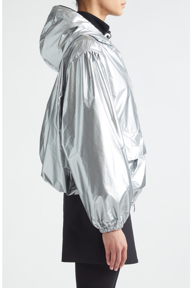 Ylang Metallic Bomber Jacket, Alternate, color, METALLIC SILVER