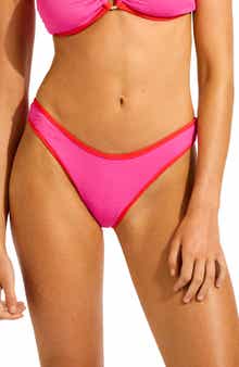 Seafolly Scoop High Cut Colorblock Bikini Bottoms