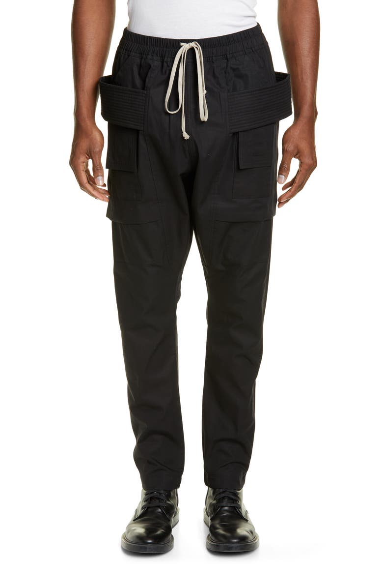 Rick Owens DRKSHDW Creatch Ripstop Cargo Pants, Main, color, 