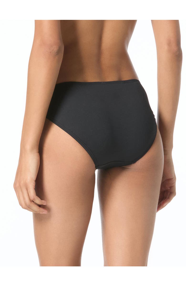 MICHAEL Michael Kors Bubble Logo Ring Bikini Swim Bottom, Alternate, color, Black