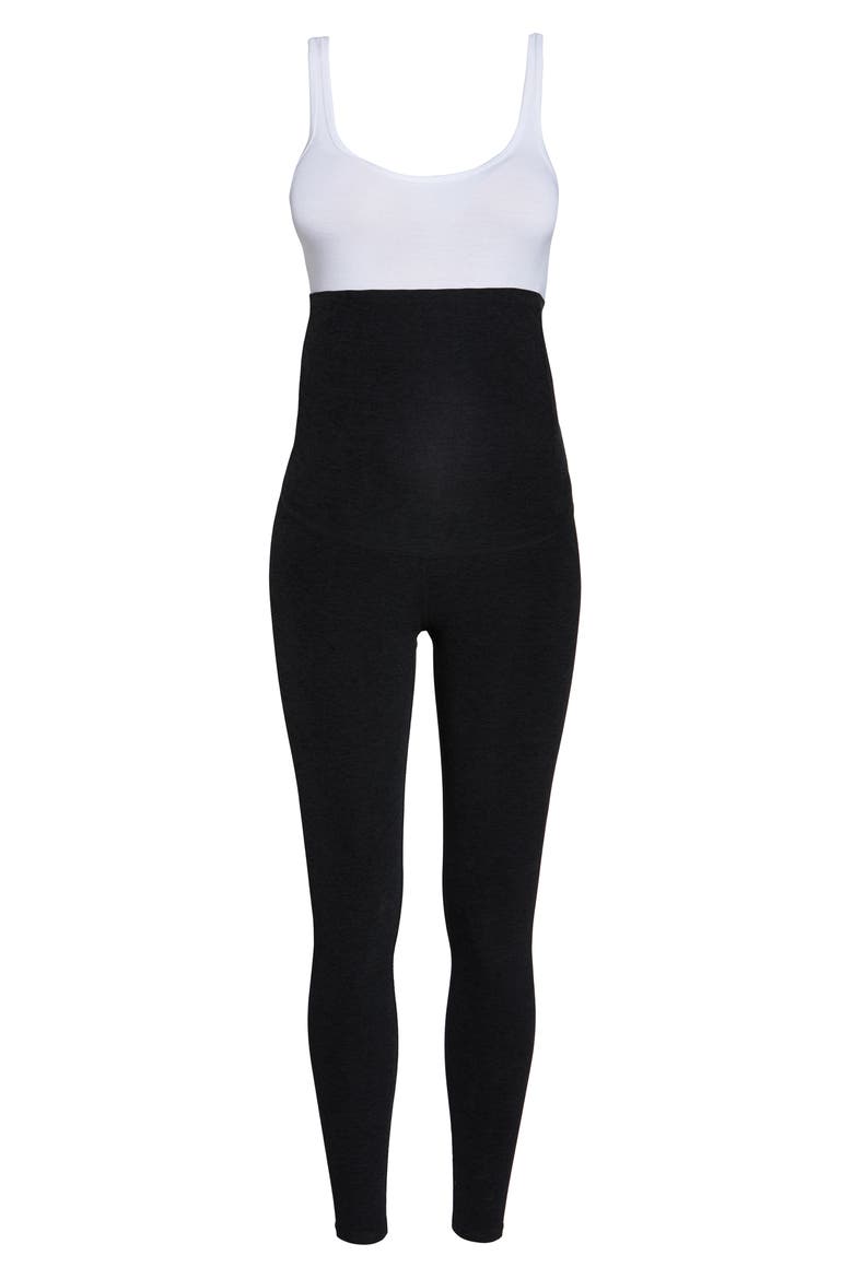 Empire Waist Maternity Leggings, Alternate, color, DARKEST NIGHT