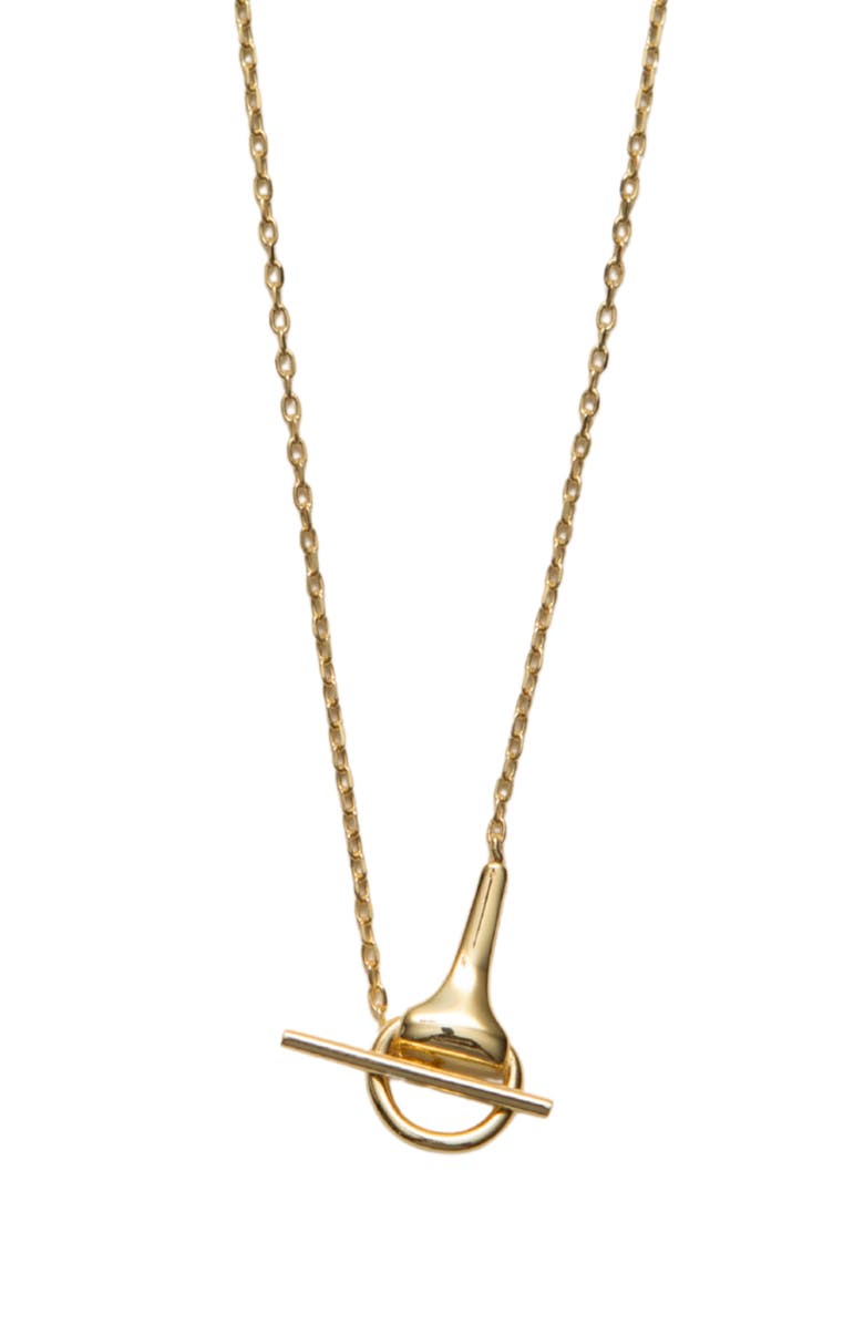 Argento Vivo Sterling Silver Equestrian Toggle Pendant Necklace, Main, color, 