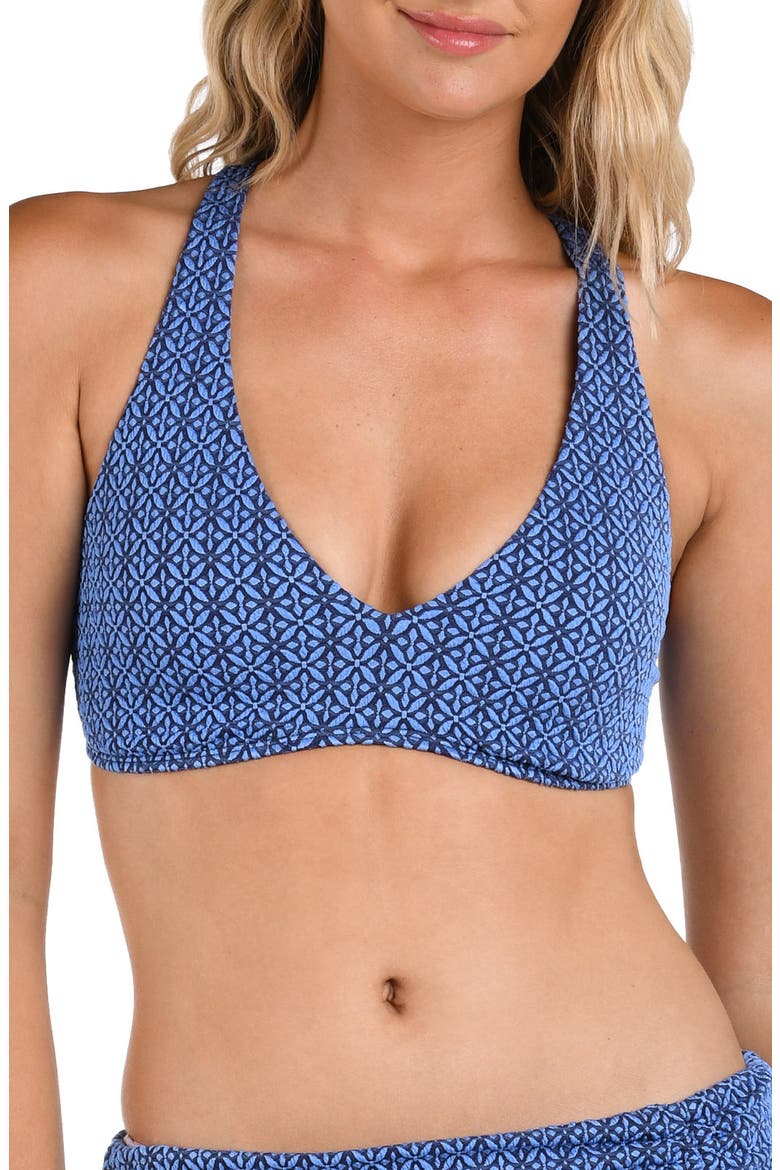 Charmed Coast Bikini Top, Main, color, CHAMBRAY