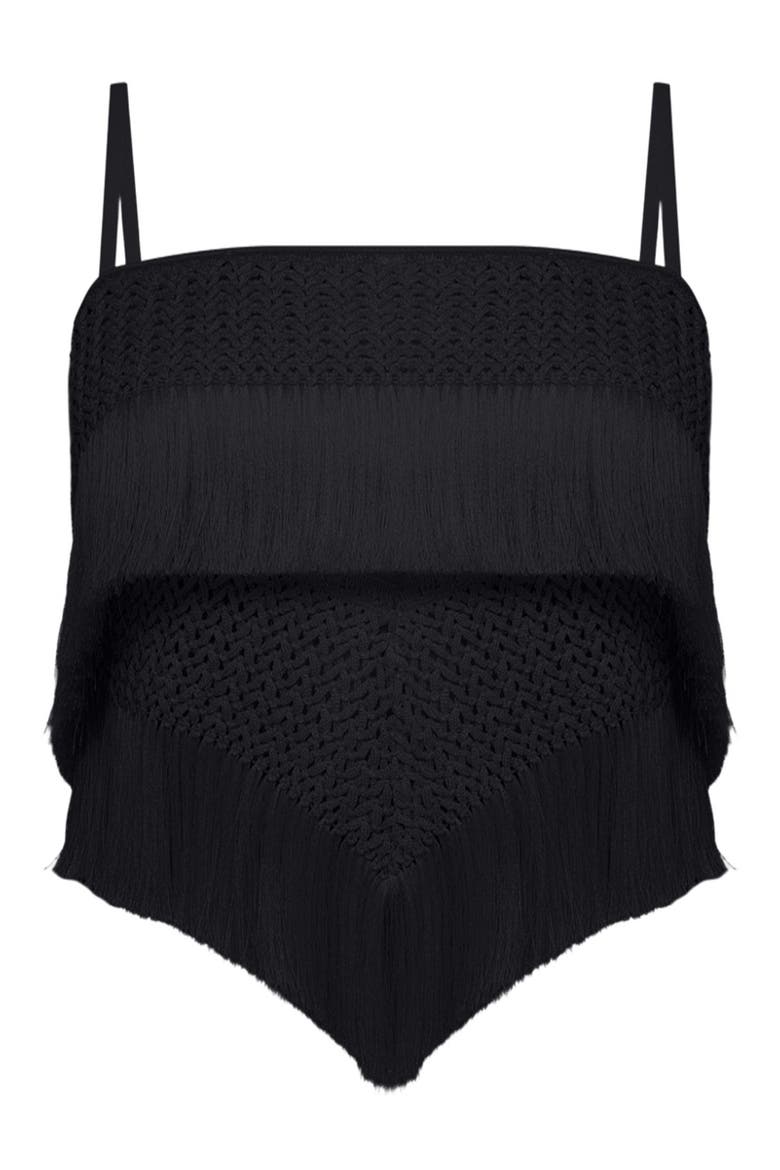 Ayla Fringe Top, Alternate, color, BLACK