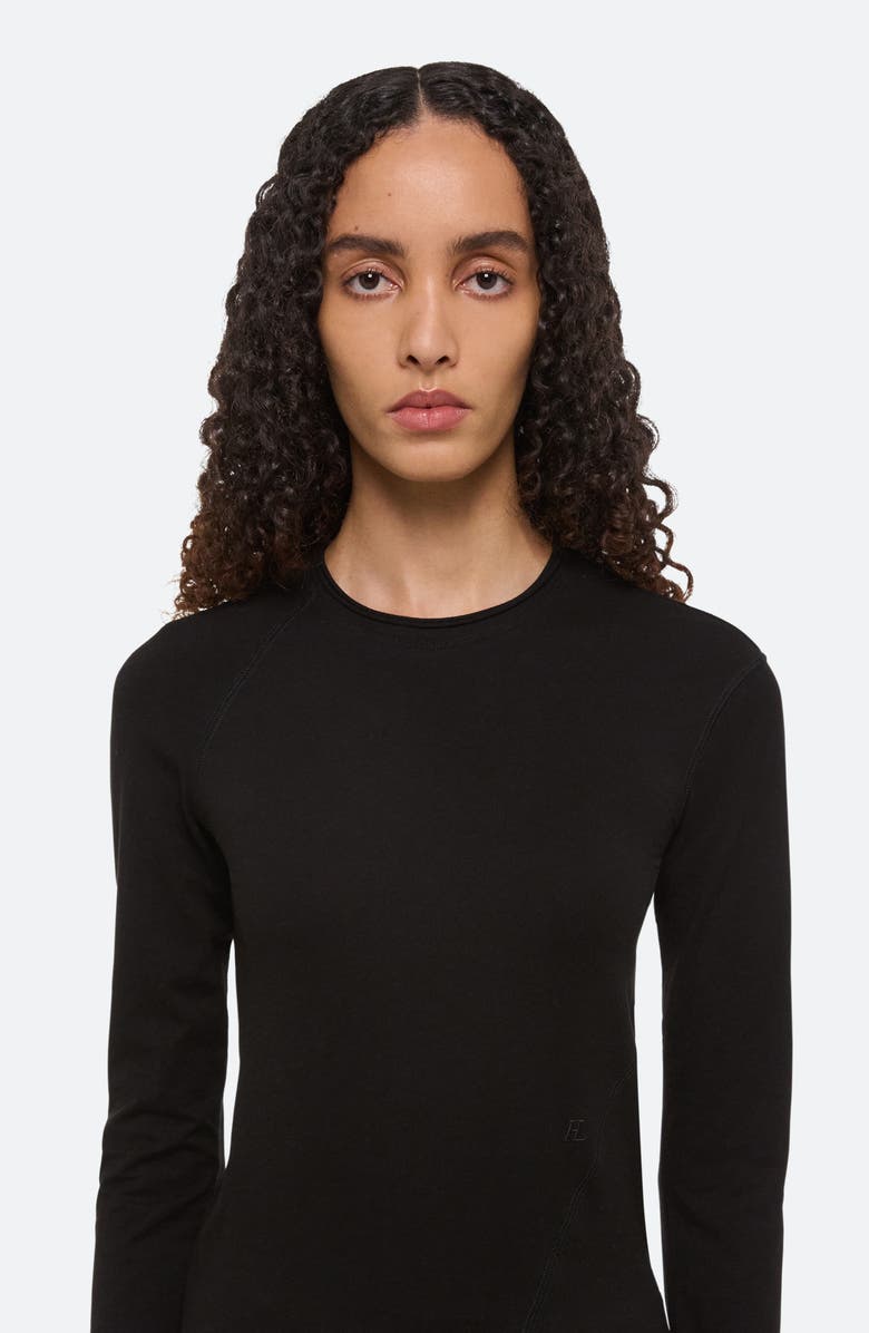 Helmut Lang Twisted Jersey Top, Alternate, color, Black