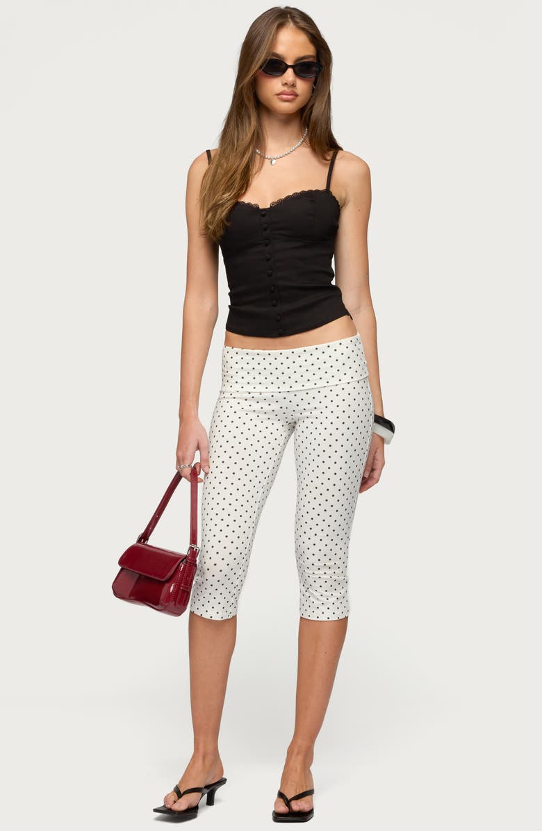 EDIKTED Helenna Lace-Up Button-Up Top, Alternate, color,