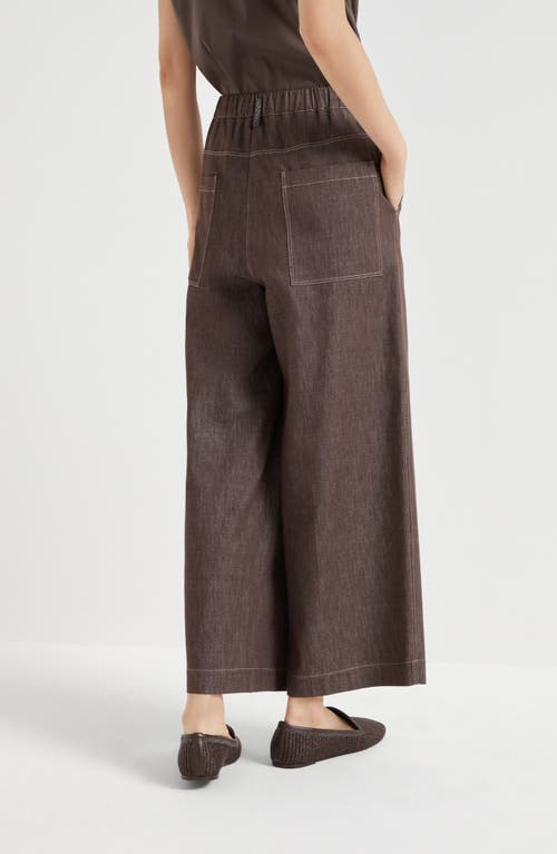 Shop Brunello Cucinelli A-line Trousers In Chocolate