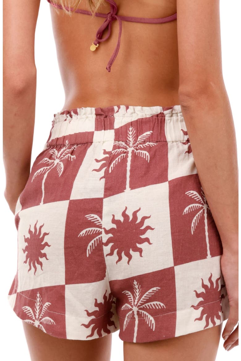 Sunrise Palm Vento Cover-Up Shorts, Alternate, color, SUNRISE PALM