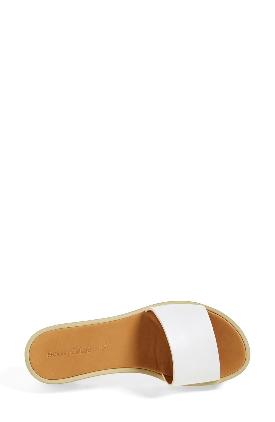 Slide Sandal, Alternate, color, WHITE