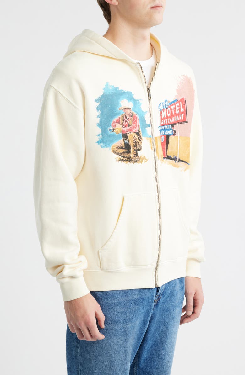 ONE OF THESE DAYS Morning's First Remark Cotton Graphic Hoodie, Alternate, color, Bone