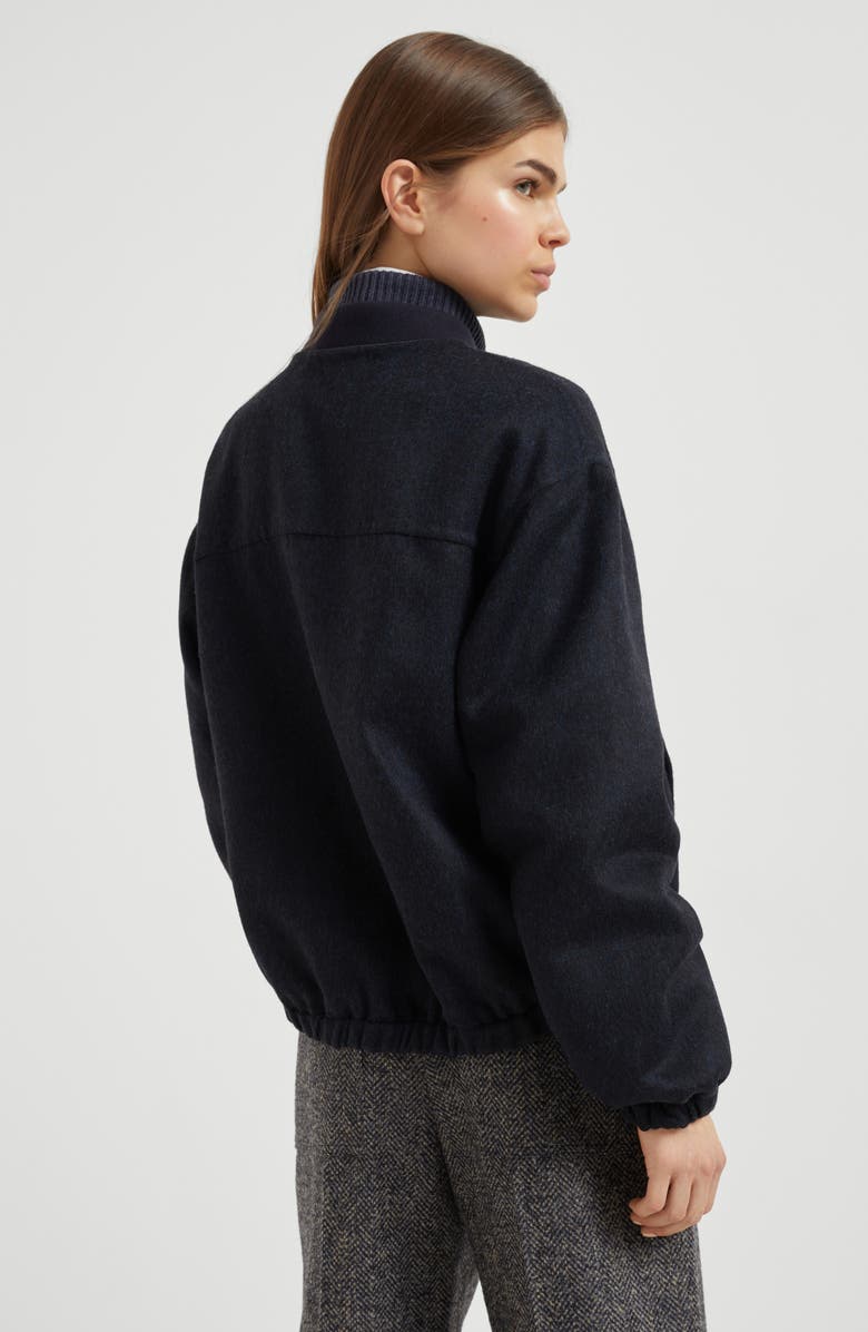 Brunello Cucinelli Hand-crafted bomber jacket, Alternate, color, Night