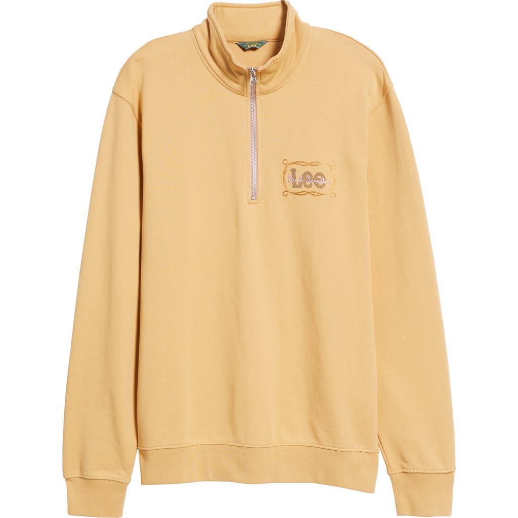 PAUL SMITH PAUL SMITH + LEE HALF-ZIP COTTON BLEND SWEATSHIRT