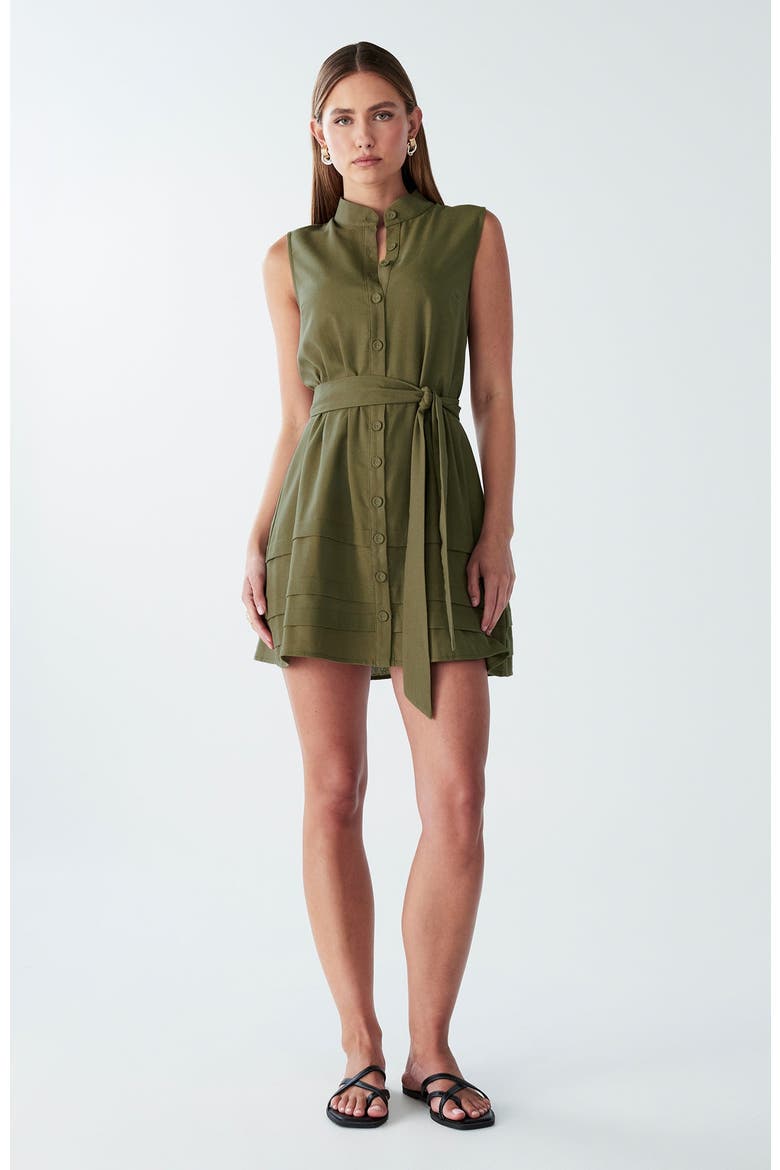 Justice Mini Dress, Alternate, color, Olive Green