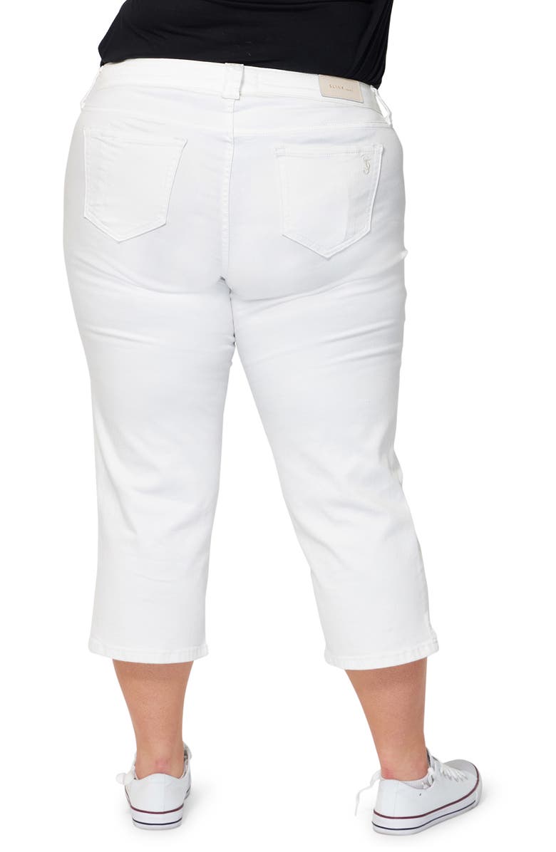 SLINK Jeans Mid Rise Straight Leg Crop Jeans, Alternate, color, Optical White