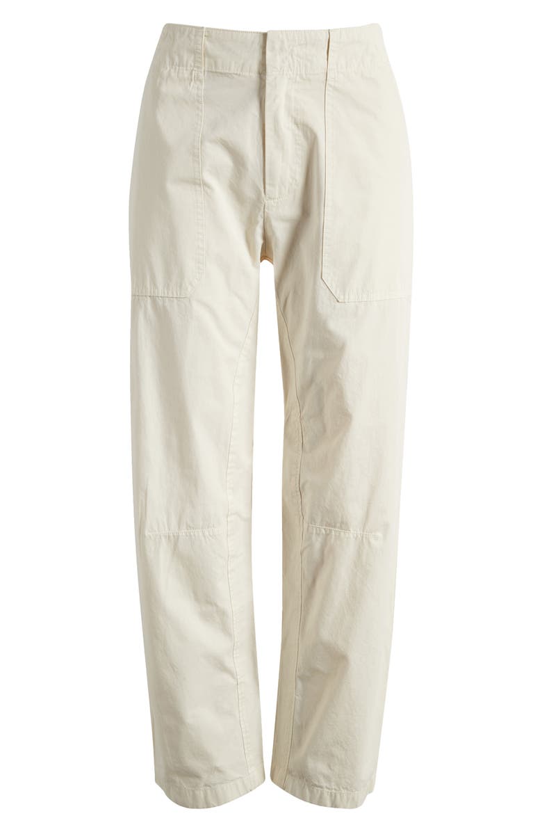 rag & bone Leyton Crop Cotton Work Pants, Alternate, color, Ivory