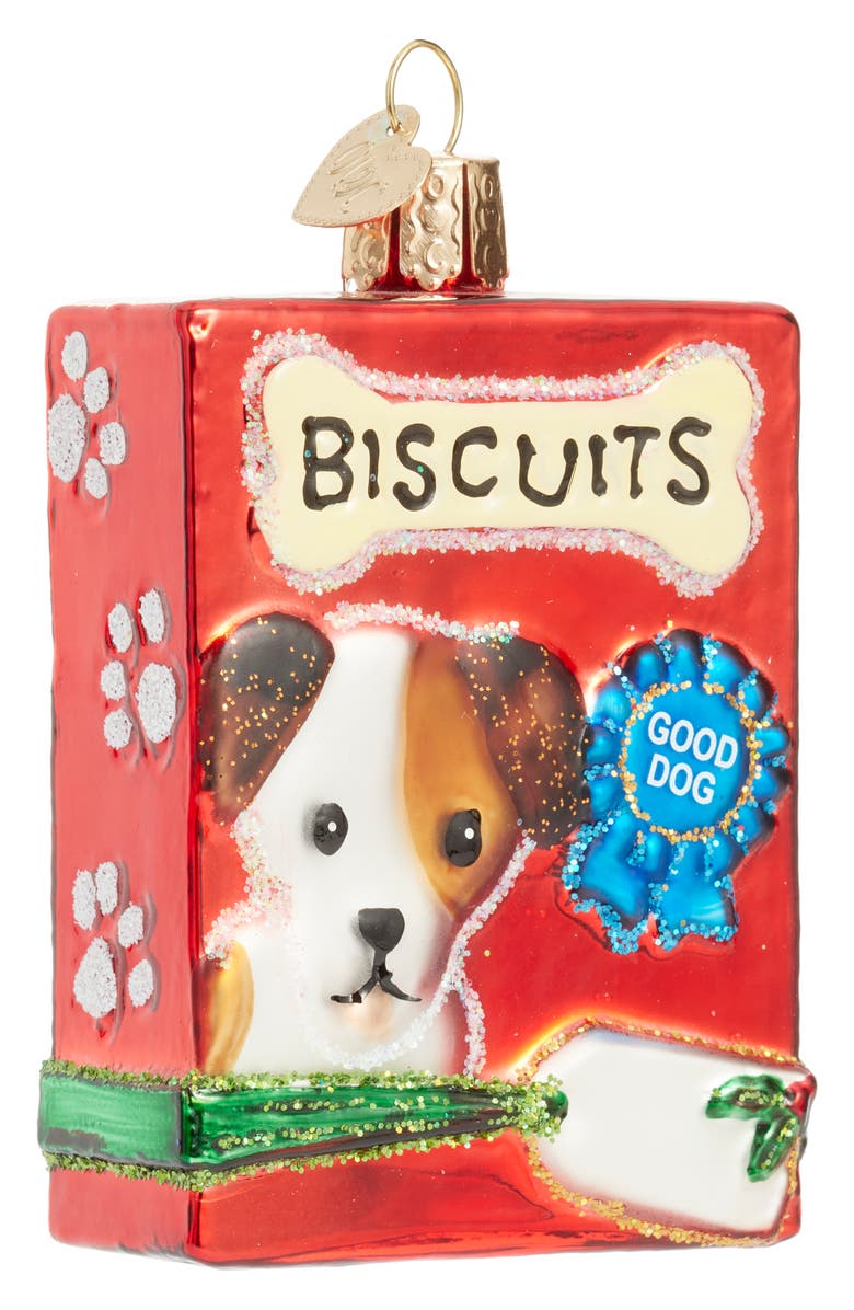 Old World Christmas Doggy Treats Ornament, Main, color, Brown/ Blue/ Green