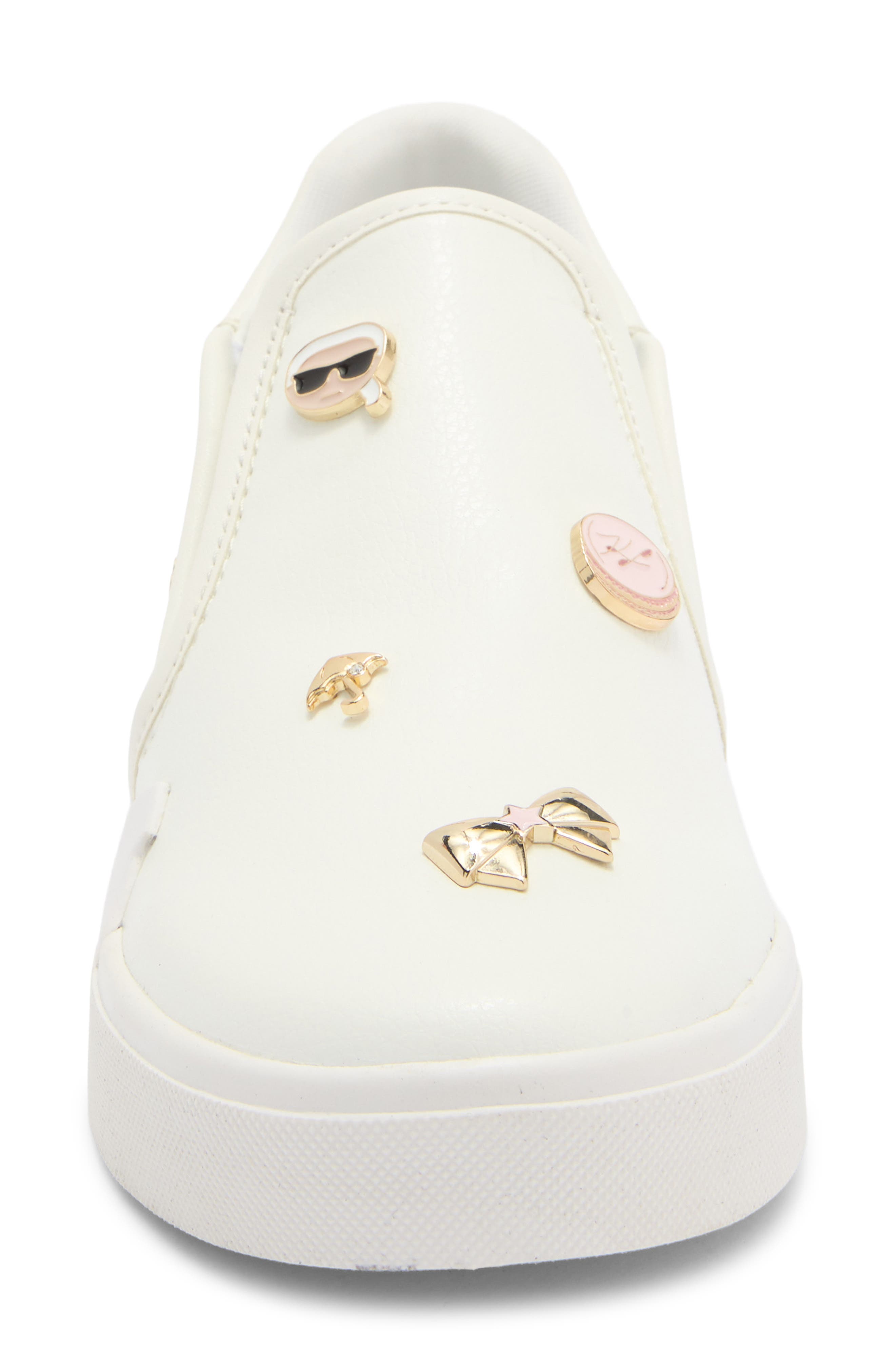KARL LAGERFELD PARIS Maude Slip-On Sneaker, Alternate, color, Bright White
