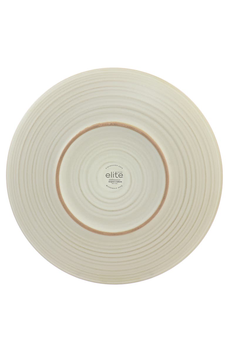 Gibson Elite 12 Piece Dreamweaver Round Earthenware Dinnerware Set, Alternate, color, White