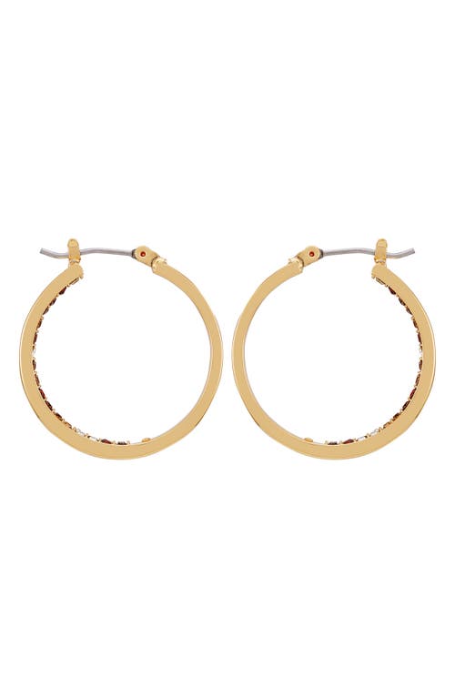 Vince Camuto Inside Out Crystal Pavé Hoop Earrings In Gold Tone