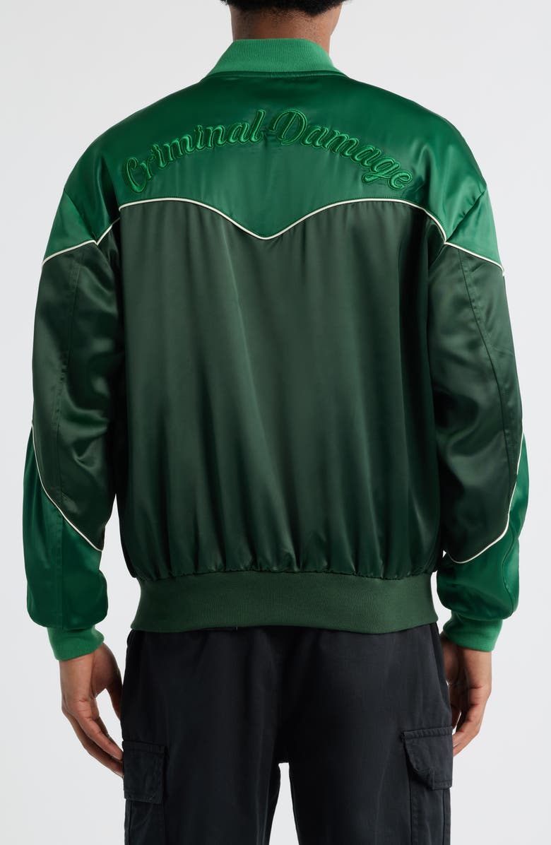 CRIMINAL DAMAGE Western Satin Bomber Jacket, Alternate, color, 