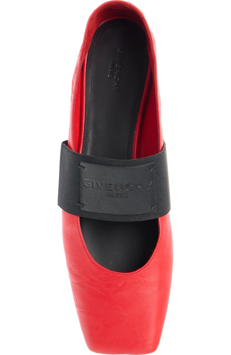 Givenchy Sliced Square Toe Mary Jane Flat, Alternate, color, Vermillon