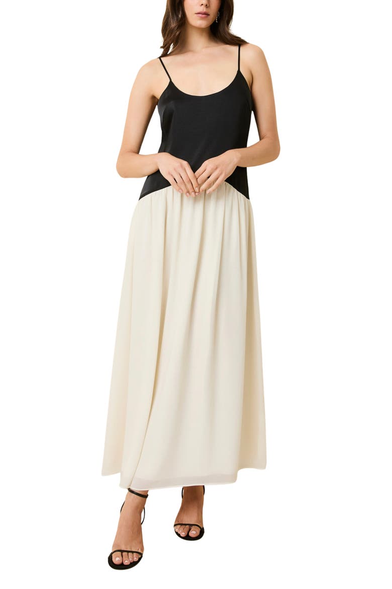 The Talulla Sleeveless Maxi Dress, Alternate, color, NOIR / BRULE