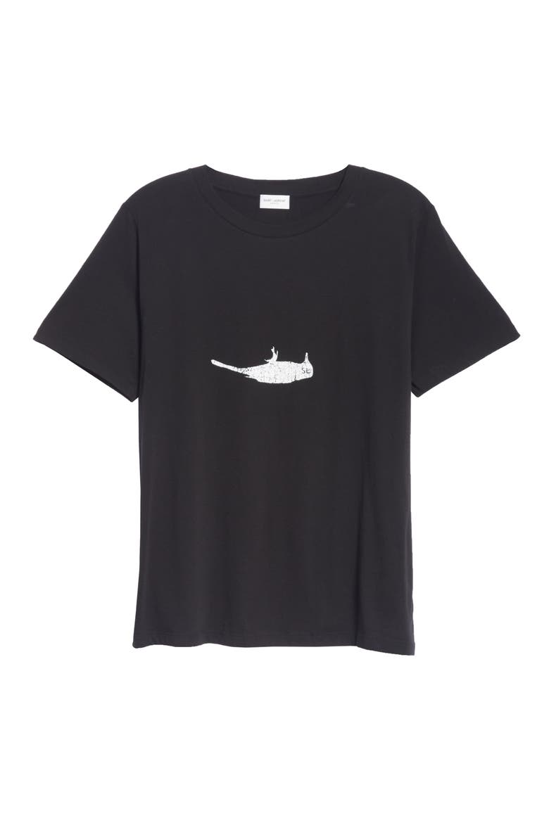 Bird Graphic T-Shirt, Alternate, color, BLACK
