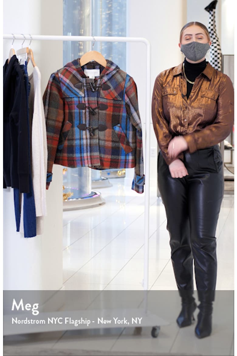Ianna Mix Plaid Wool Duffle Coat video