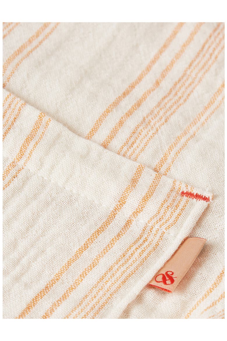 Kids' Stripe Embroidered Button-Up Camp Shirt, Alternate, color, EGGNOG STRIPE