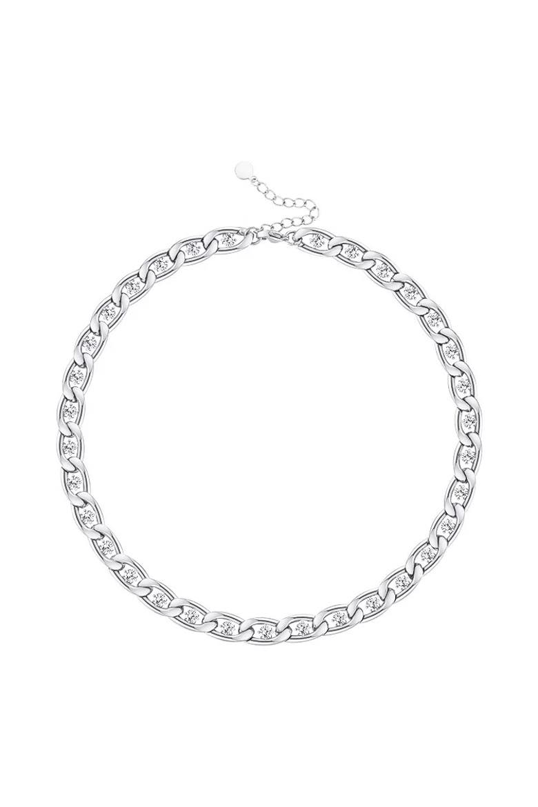 Chain Link Necklace, Main, color, Silver