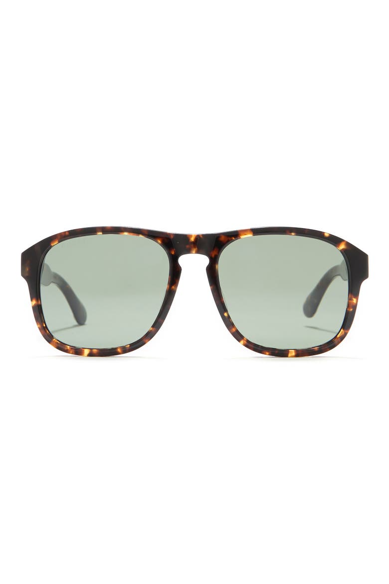 61mm Square Sunglasses, Main, color, HAVANA HAVANA GREEN/ GRN