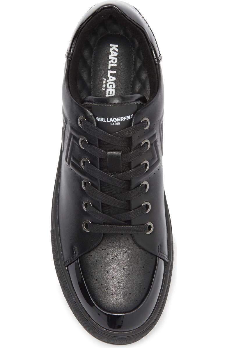 KARL LAGERFELD PARIS Debossed Logo Sneaker, Alternate, color, Black