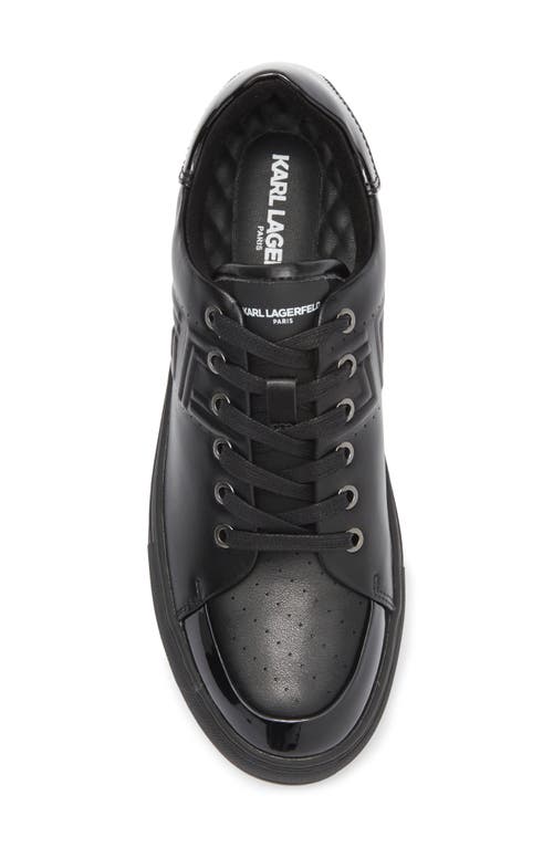 Karl Lagerfeld Debossed Logo Sneaker In Black