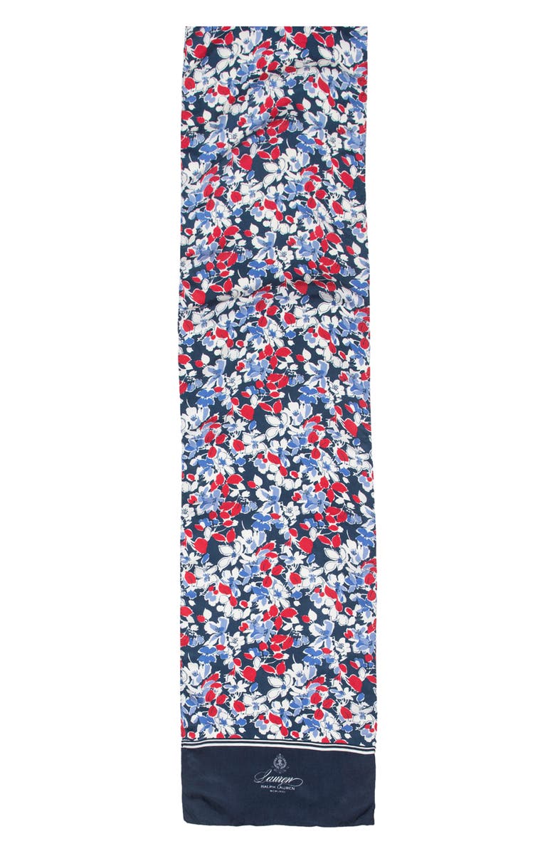 Polo Ralph Lauren Small Floral Silk Oblong Scarf, Alternate, color,