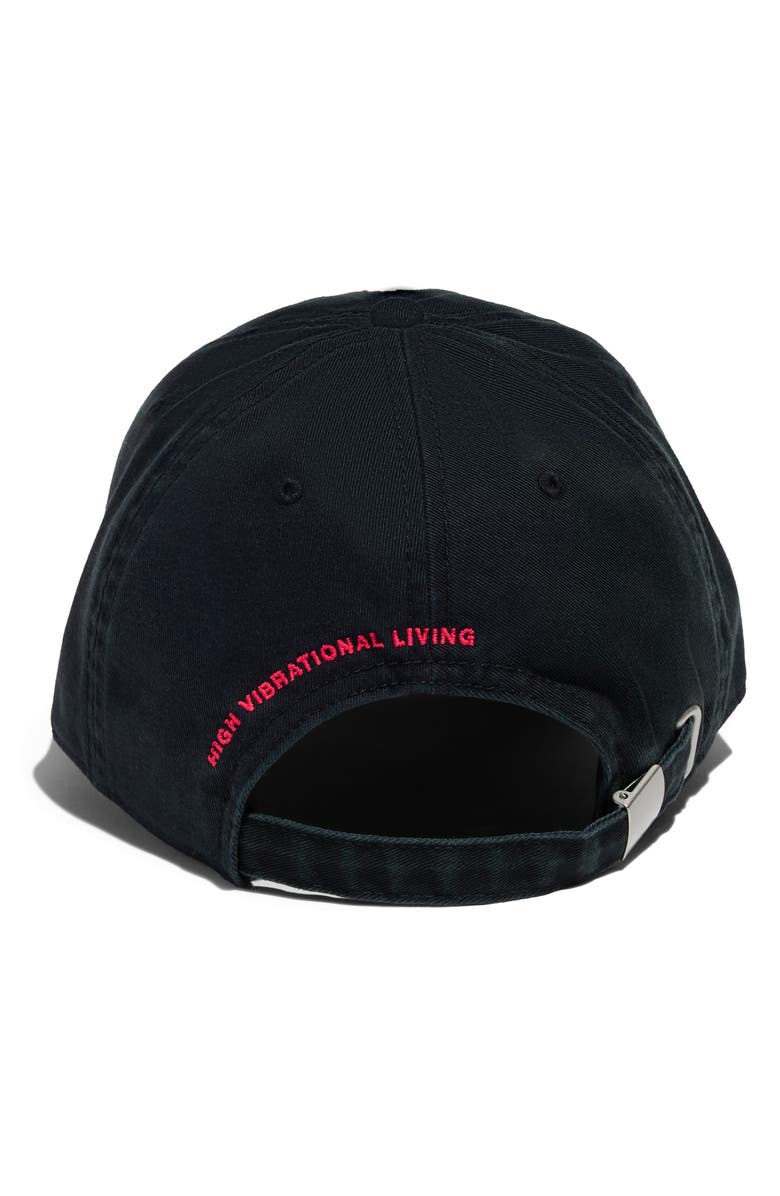 Spiritual Gangster 3 of Hearts Dad Cap, Alternate, color, Black