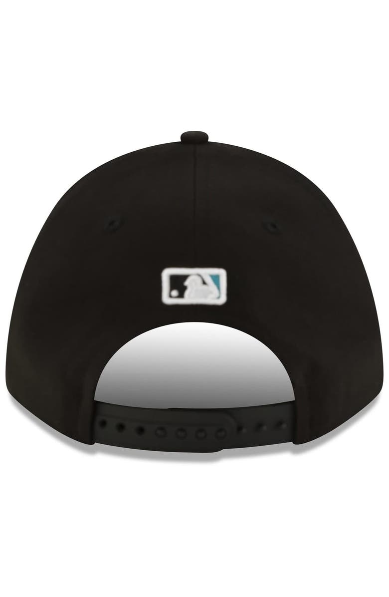 New Era Men's New Era  Black Florida Marlins  Player Replica 9FORTY M-Crown Adjustable Hat, Alternate, color, Black