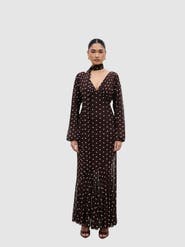 Pretty Lavish Petula Scarf Mesh Maxi Dress