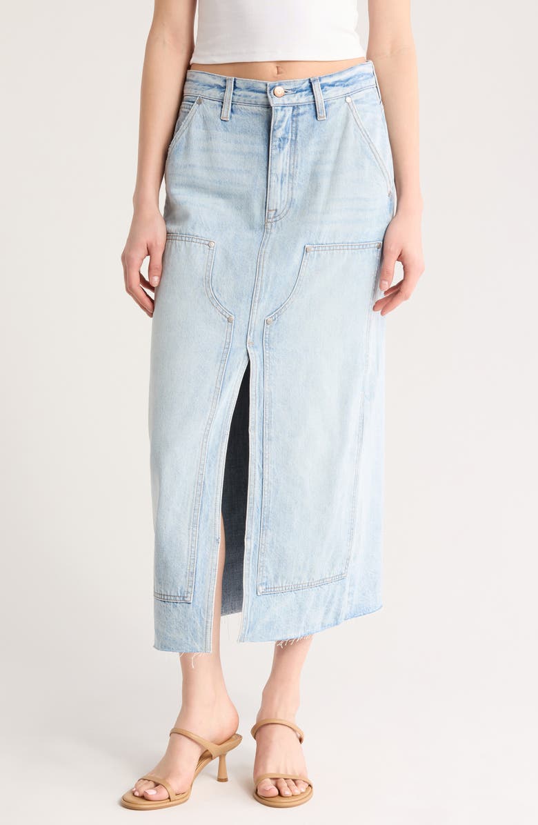 Pistola Alice Workwear High Rise Denim Skirt, Main, color,
