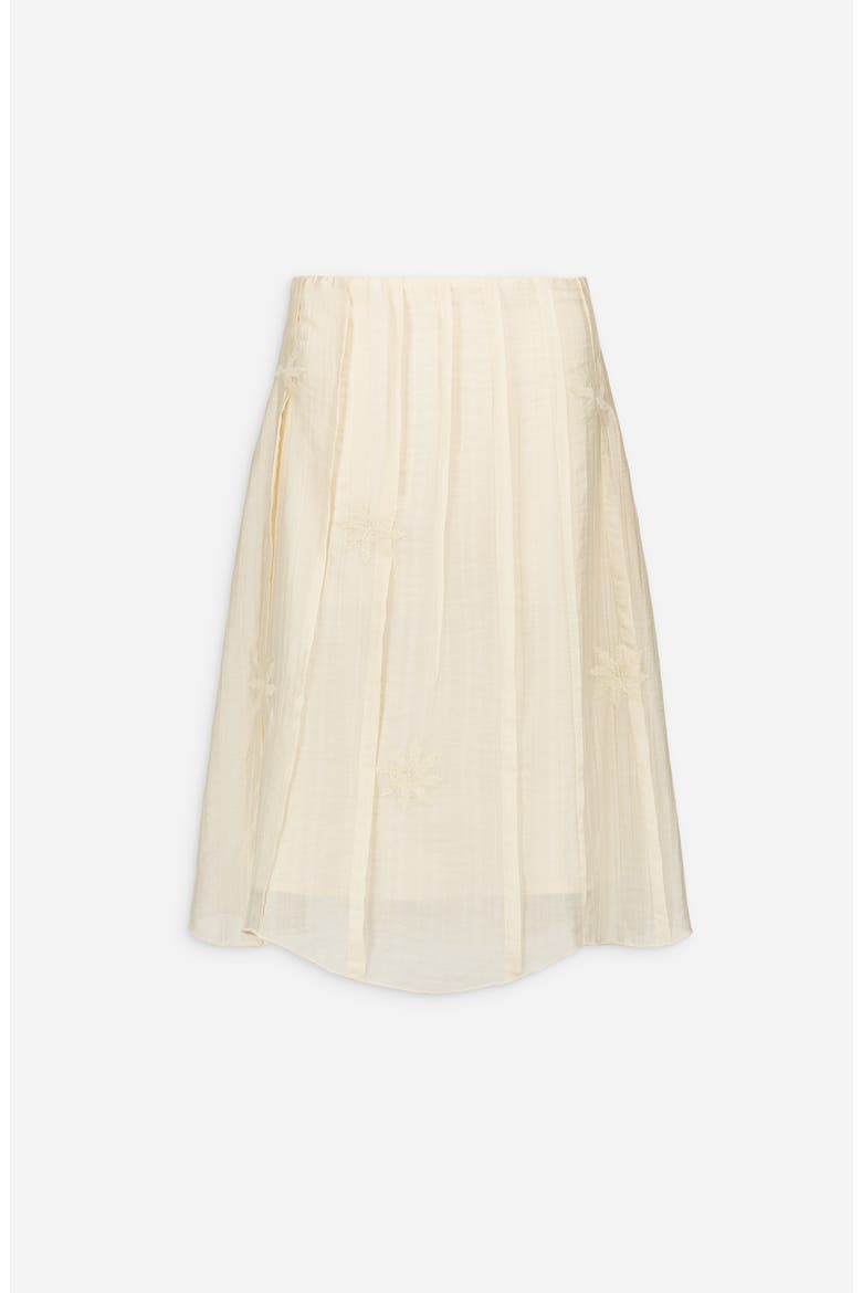 Kaia Floral Embroidered Skirt, Main, color, Butter Yellow