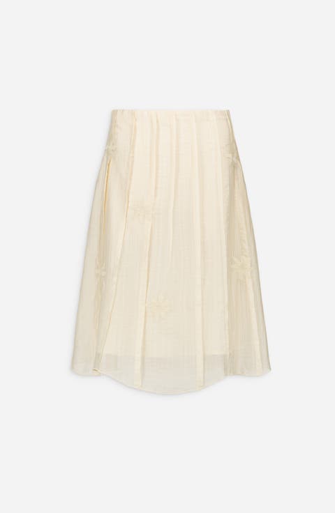 Kaia Floral Embroidered Skirt