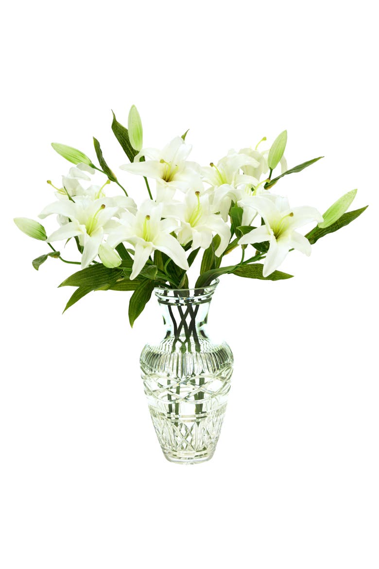 Majestic Lily Natural Touch, Box of 6, Alternate, color, White